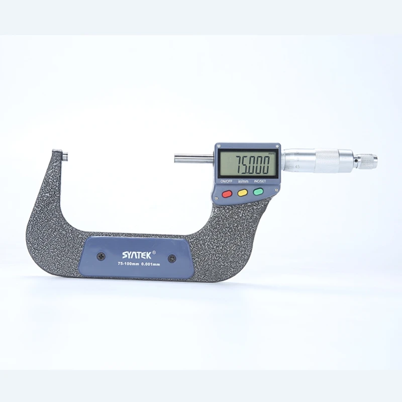 Syntek 0.001mm Big LCD Screen Electronic Digital Micrometer 0-100mm Inch Outside Micrometers Thickness Gauge Micrometro Meter
Syntek 0.001mm Big LCD Screen Electronic Digital Micrometer 0-100mm Inch Outside Micrometers Thickness Gauge Micrometro Meter