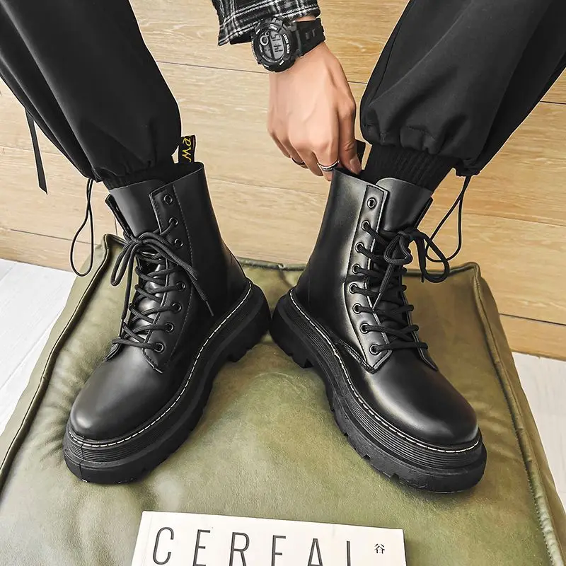 2023 New Spring Platform Men's High Top Breathable Men's Shoes Trend Increased Leather Boots Mens Shoes
2023 New Spring Platform Men's High Top Breathable Men's Shoes Trend Increased Leather Boots Mens Shoes