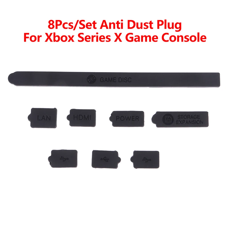 1Set Black Anti Dust Plug Silicone Dust Plugs USB Jack Interface Cover Host Port Filter Dustproof Cap Cover For XBOX Series
1Set Black Anti Dust Plug Silicone Dust Plugs USB Jack Interface Cover Host Port Filter Dustproof Cap Cover For XBOX Series