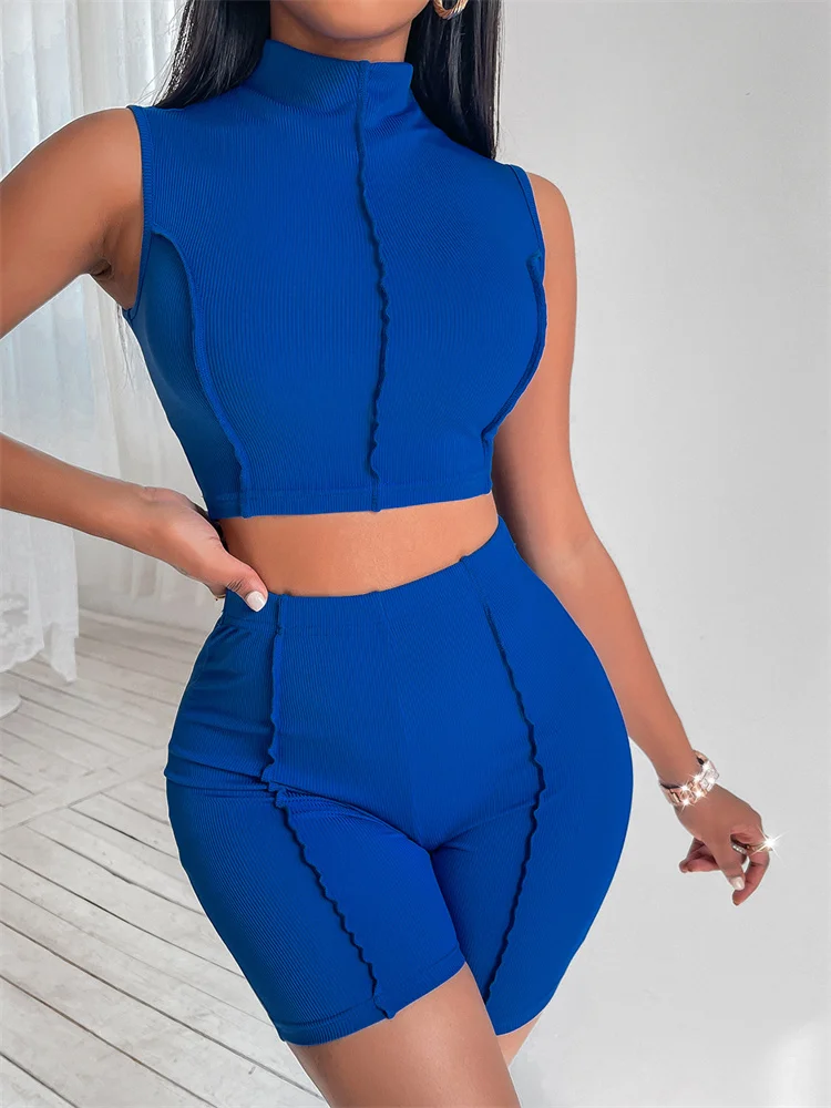 CHRONSTYLE Summer Solid 2 Piece Women Suits Sleeveless Tank Crop Tops High Waist Biker Shorts Bodycon Tracksuits Fitness Outfits
CHRONSTYLE Summer Solid 2 Piece Women Suits Sleeveless Tank Crop Tops High Waist Biker Shorts Bodycon Tracksuits Fitness Outfits
