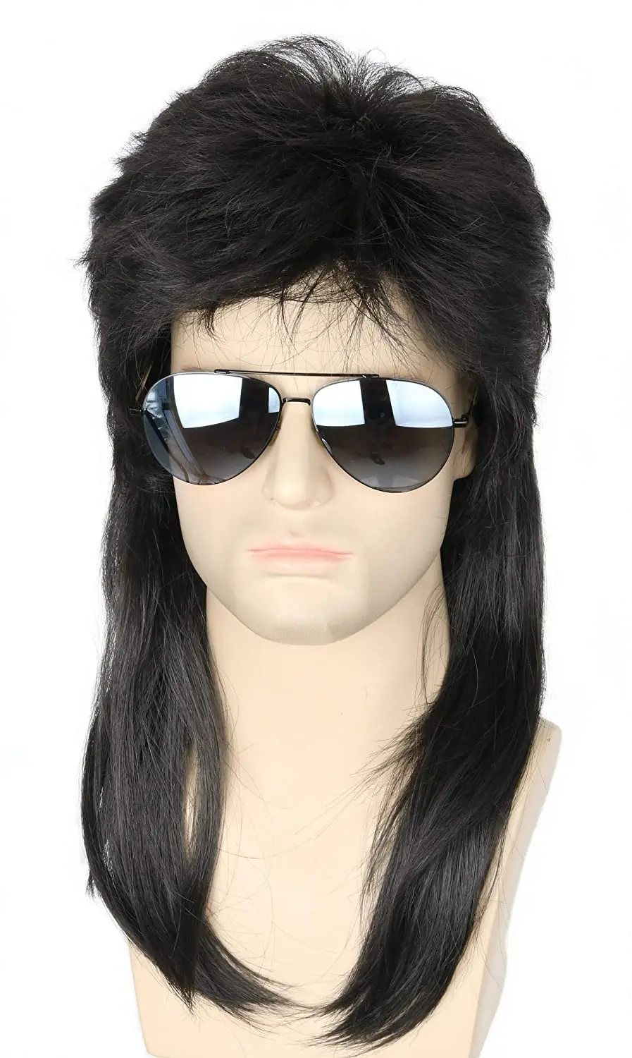 FGY Men's Punk Wig Black Long Style '70s' 80s Mullet Top Curly Hair Cosplay Wig Halloween Clothing Heat Resistant Synthetic Wig
FGY Men's Punk Wig Black Long Style '70s' 80s Mullet Top Curly Hair Cosplay Wig Halloween Clothing Heat Resistant Synthetic Wig