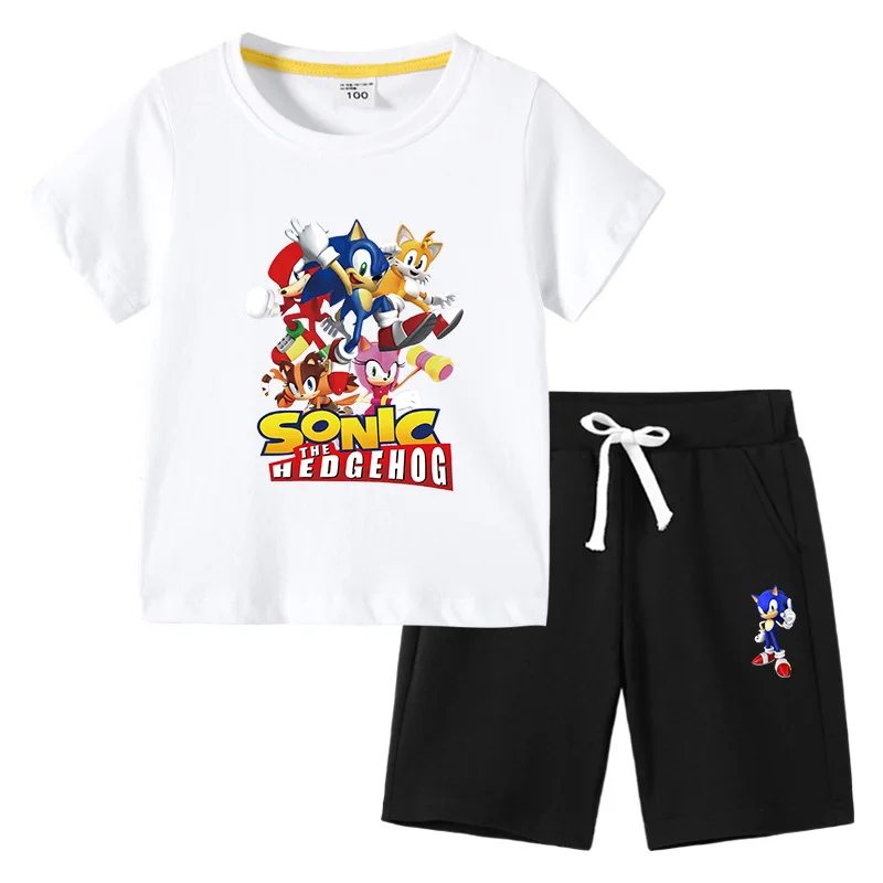 children's T-shirt summer new children's clothing Sonic Korean version of cotton children's short-sleeved pants two-piece suit
children's T-shirt summer new children's clothing Sonic Korean version of cotton children's short-sleeved pants two-piece suit