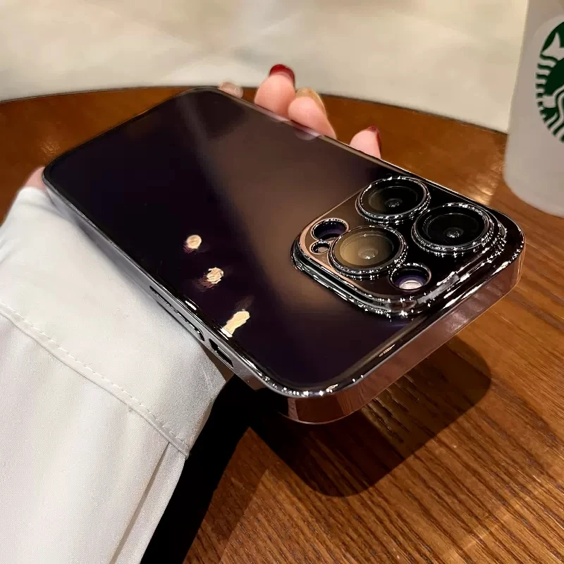 Luxury Plating Transparent Shockproof Silicone Case For iPhone 14 Plus 13 12 11 Pro Max Mini XR XS X With Lens Protector Cover 
Luxury Plating Transparent Shockproof Silicone Case For iPhone 14 Plus 13 12 11 Pro Max Mini XR XS X With Lens Protector Cover