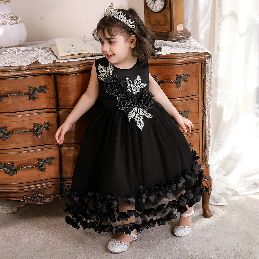 Lovely Princess Ball Gown Black Flower Girl Dresses Shiny Handmade FlowersGirls Pageant Dress Birthday First Communion Dress
Lovely Princess Ball Gown Black Flower Girl Dresses Shiny Handmade FlowersGirls Pageant Dress Birthday First Communion Dress