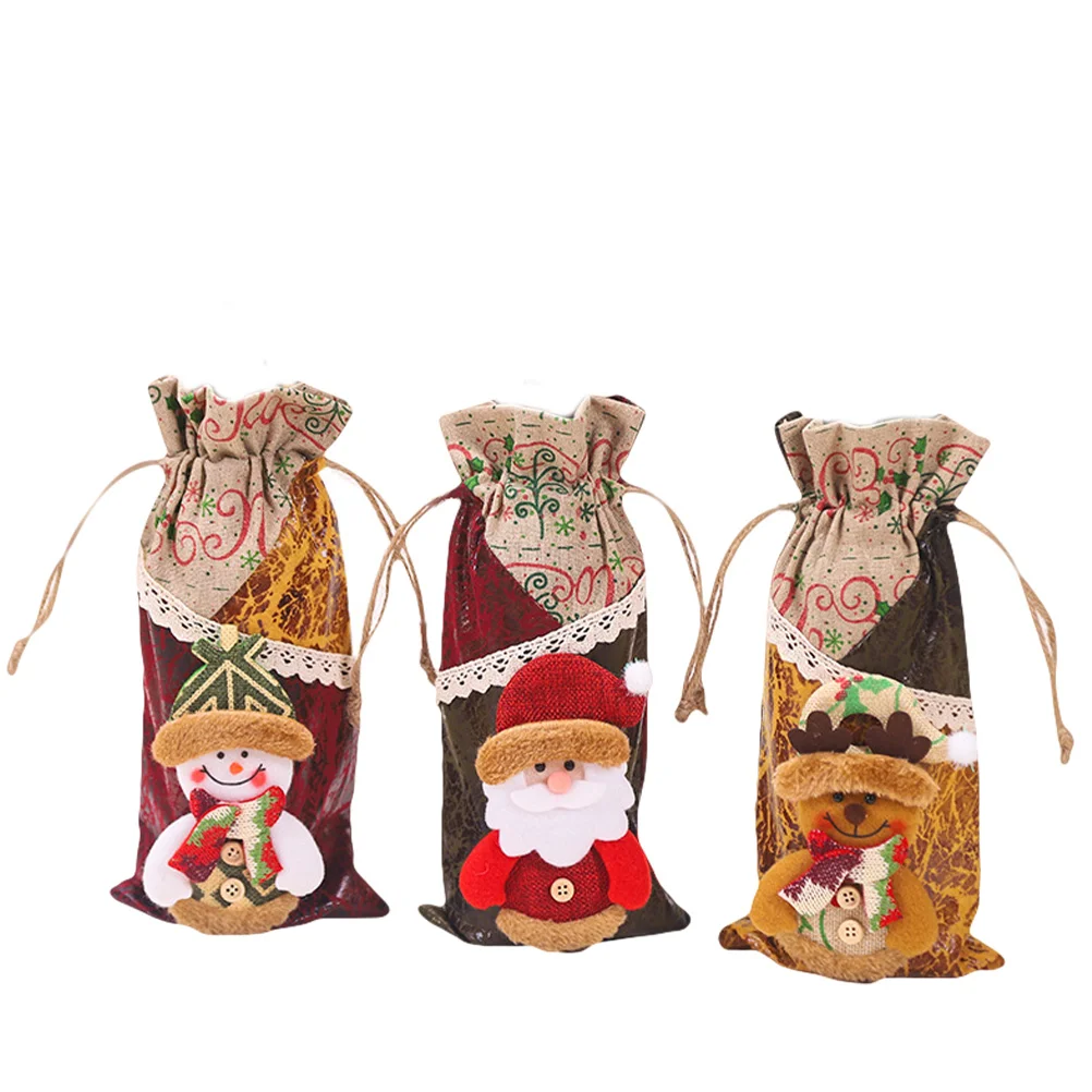 3pcs Xmas Bottle Bags Christmas Champagne Bottle Bottle Sleeve Christmas Bottle Cover
3pcs Xmas Bottle Bags Christmas Champagne Bottle Bottle Sleeve Christmas Bottle Cover