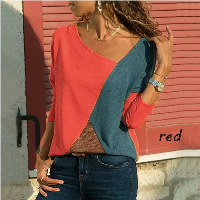 New Hot Sale Women Girls Splicing Contrast Color Round Neck Long Sleeve Casual T-Shirt Ladies Tops
New Hot Sale Women Girls Splicing Contrast Color Round Neck Long Sleeve Casual T-Shirt Ladies Tops