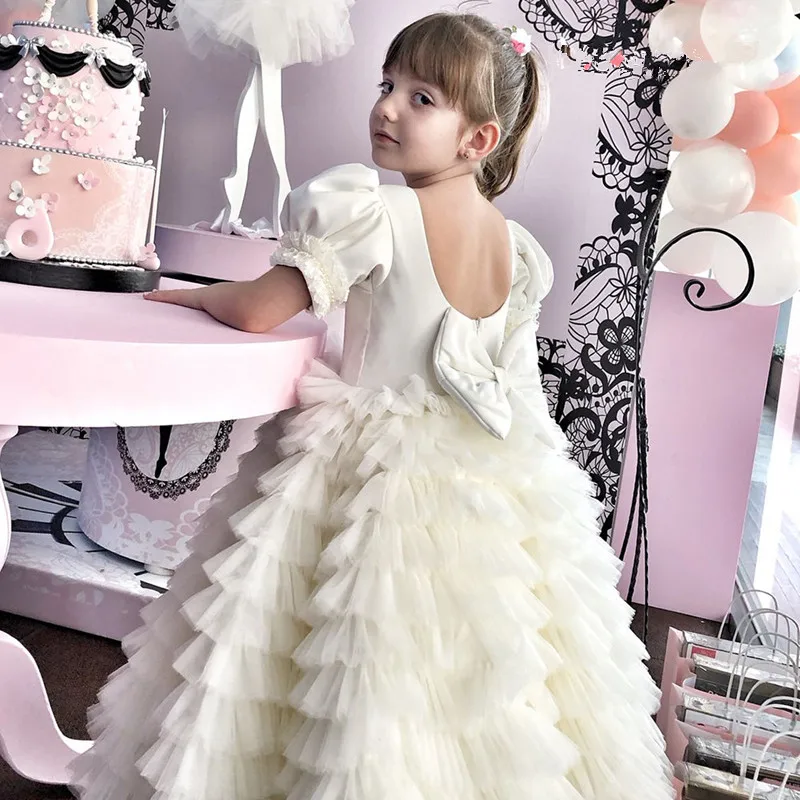 Layer Girl Princess Dress Satin Bow Girl Birthday Ball GownIvory Backless First Communion Dressesrobe de princesse fille
Layer Girl Princess Dress Satin Bow Girl Birthday Ball GownIvory Backless First Communion Dressesrobe de princesse fille