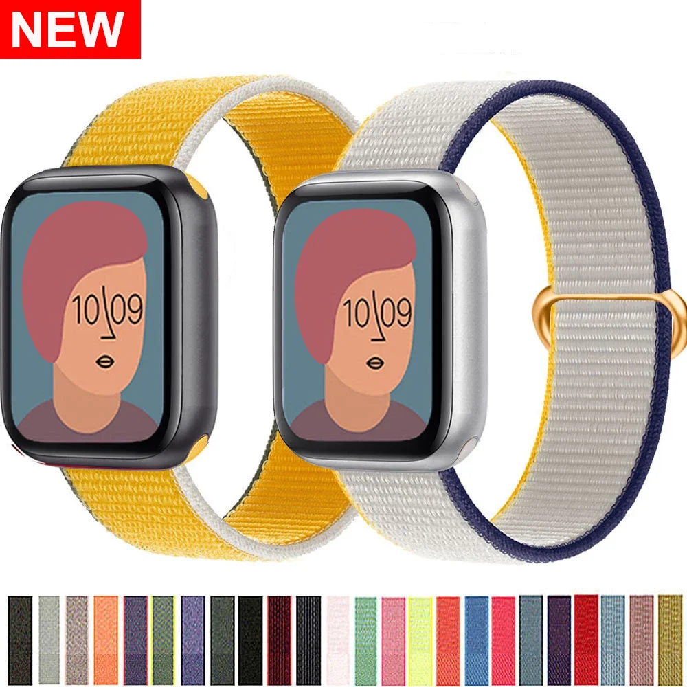 Nylon Strap For Apple watch band 44mm 40mm 42mm 38mm 41mm 45mm smartwatch wristband belt loop bracelet iWatch 3 4 5 se 6 7 45 mm
Nylon Strap For Apple watch band 44mm 40mm 42mm 38mm 41mm 45mm smartwatch wristband belt loop bracelet iWatch 3 4 5 se 6 7 45 mm