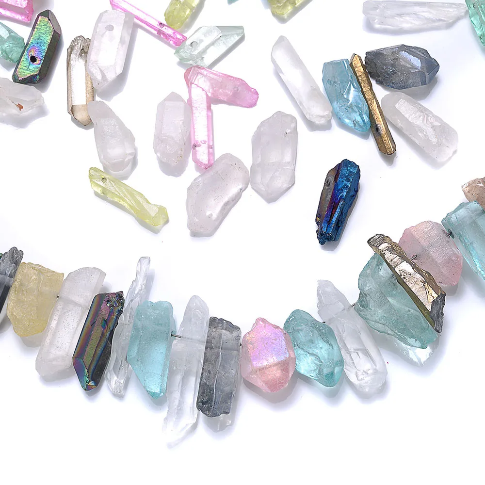 40 Colors Natural Quartz Stick Beads Top Drilled Gradient Color Raw Loose Point Bead For Jewelry Making DIY Necklace Earrings
40 Colors Natural Quartz Stick Beads Top Drilled Gradient Color Raw Loose Point Bead For Jewelry Making DIY Necklace Earrings