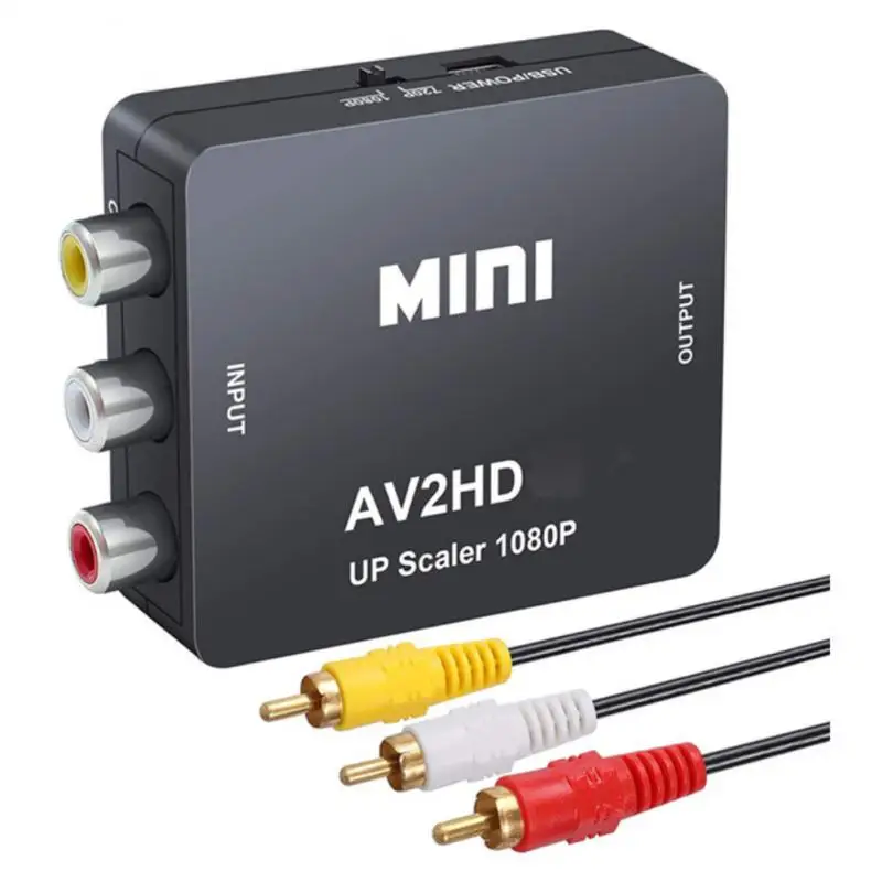 Portable Audio HD Video Composite Converter Box RCA AV To HD Converter Adapter CVBS Audio Video Adapter Wireless Adapter
Portable Audio HD Video Composite Converter Box RCA AV To HD Converter Adapter CVBS Audio Video Adapter Wireless Adapter