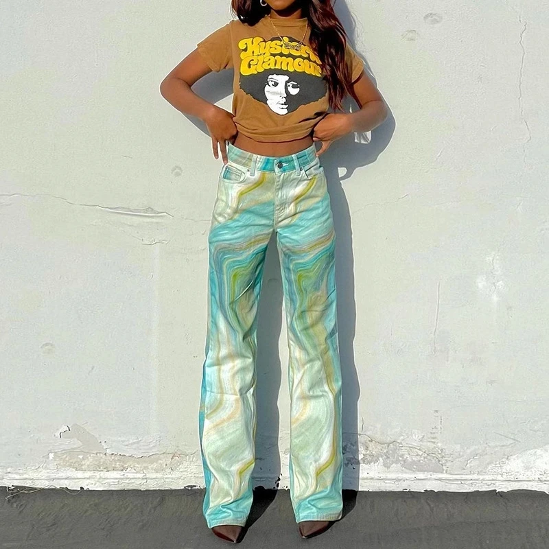 Tie Dye Print Pants Women High Waist Wide Leg Jeans Loose Casual Streetwear 2022 Summer New Vintage Y2K Harajuku Style Pants
Tie Dye Print Pants Women High Waist Wide Leg Jeans Loose Casual Streetwear 2022 Summer New Vintage Y2K Harajuku Style Pants