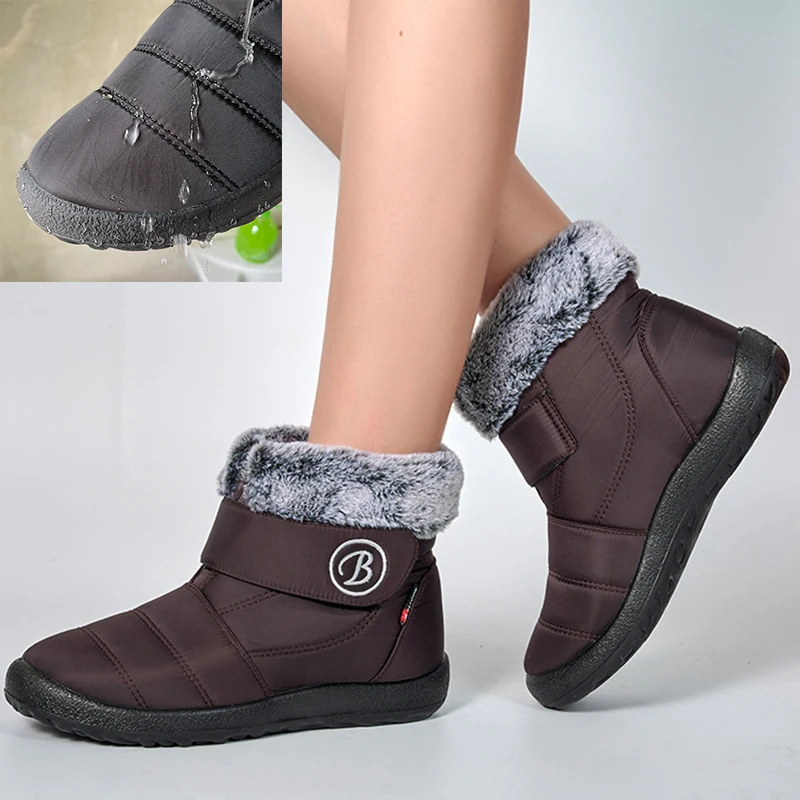 Женские Водонепроницаемые зимние ботинки Lucyever, плотные теплые меховые ботильоны, нескользящая обувь с хлопковой подкладкой, большие разме...
Женские Водонепроницаемые зимние ботинки Lucyever, плотные теплые меховые ботильоны, нескользящая обувь с хлопковой подкладкой, большие разме...