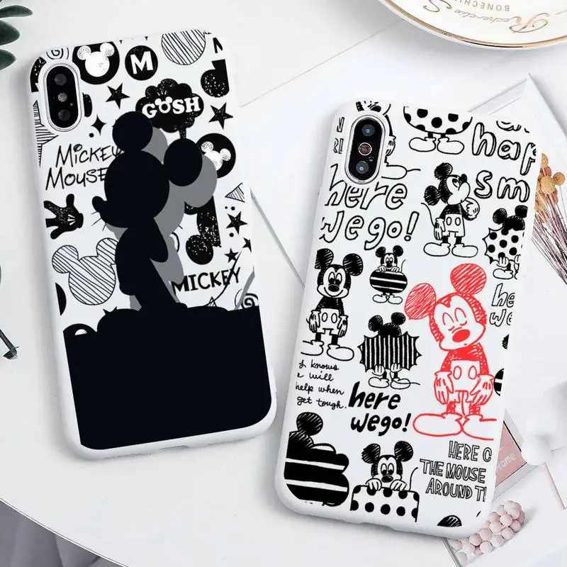 Cartoon Disney Mickey Mouse Phone Case For iphone 13 12 11 Pro Max Mini XS 8 7 6 6S Plus X SE 2020 XR Candy white Silicone cover
Cartoon Disney Mickey Mouse Phone Case For iphone 13 12 11 Pro Max Mini XS 8 7 6 6S Plus X SE 2020 XR Candy white Silicone cover