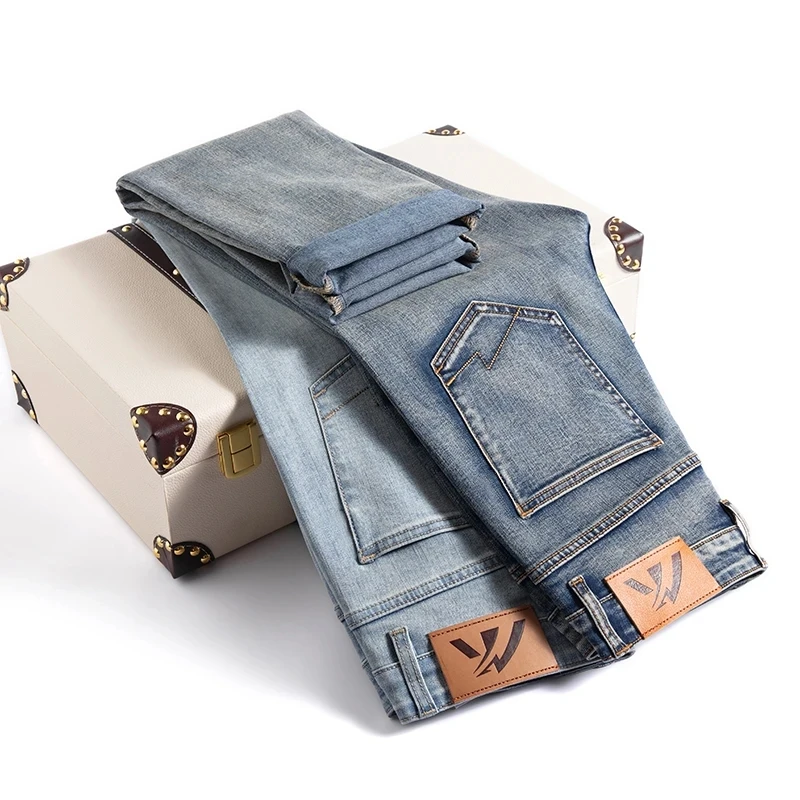 Spring Autumn Elasticity Cotton Men Jeans Fashion Straight Denim Pants Vintage Style Classic Trousers Male Brand Clothing
Spring Autumn Elasticity Cotton Men Jeans Fashion Straight Denim Pants Vintage Style Classic Trousers Male Brand Clothing