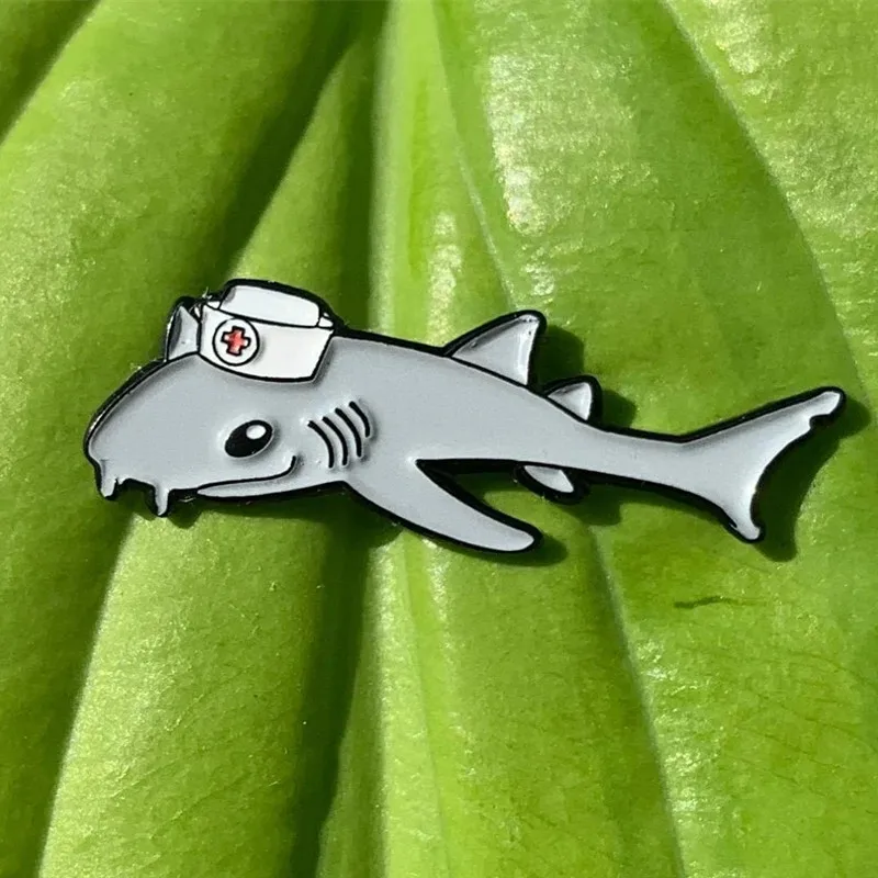 New Nurse Shark Brooch Funny Cartoon Animal Enamel Pin Lapel Badge for Medical Worker Jewelry Gift
New Nurse Shark Brooch Funny Cartoon Animal Enamel Pin Lapel Badge for Medical Worker Jewelry Gift
