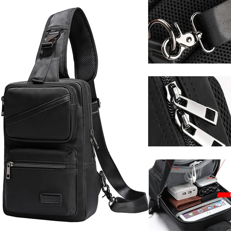 SUUTOOP Men's Multifunctional Chest Bag Sling Shoulder Bag Solid Crossbody Waterproof Pack Messenger Pack for Male Female Women
SUUTOOP Men's Multifunctional Chest Bag Sling Shoulder Bag Solid Crossbody Waterproof Pack Messenger Pack for Male Female Women