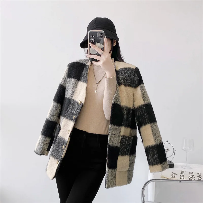 Новая модная зимняя Клетчатая Шерстяная стеганая куртка свободное теплое элегантное пальто
Новая модная зимняя Клетчатая Шерстяная стеганая куртка свободное теплое элегантное пальто