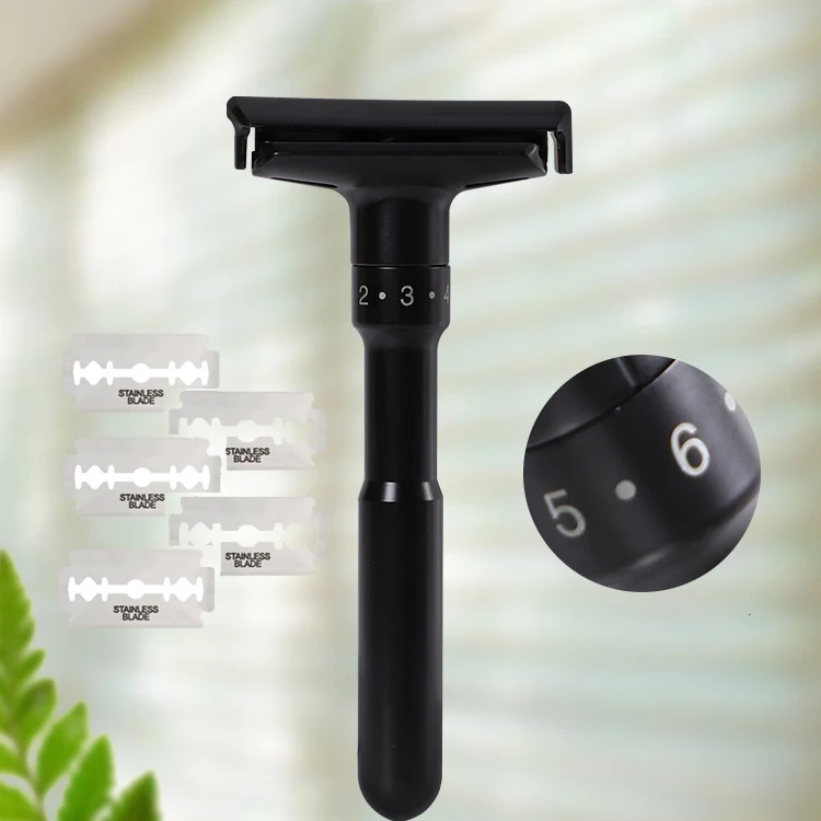 Adjustable Double Edge Classic Safety Razor For Man Shaving Razor With 5pcs Blades Mild to Aggressive 1-6 File trimmer for men
Adjustable Double Edge Classic Safety Razor For Man Shaving Razor With 5pcs Blades Mild to Aggressive 1-6 File trimmer for men