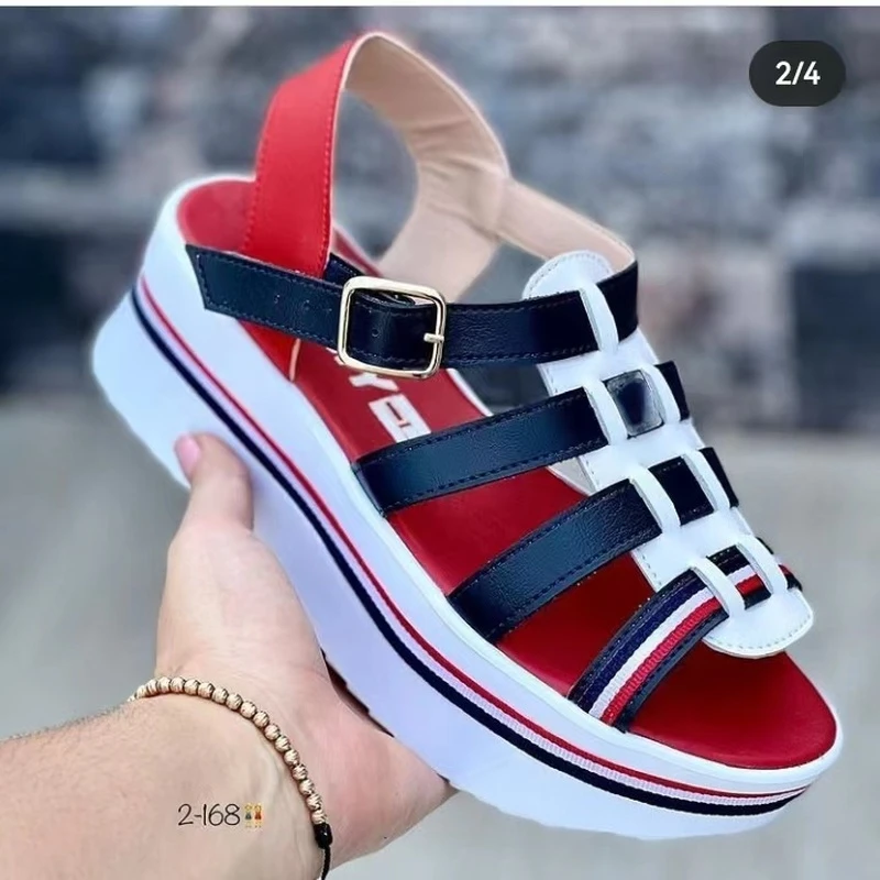 New Summer Women's Fashion Sandals Light Weight Female Platform Outdoor Shoes Soft Thick Sole Slope Heel Sandals Buckle Sandals
New Summer Women's Fashion Sandals Light Weight Female Platform Outdoor Shoes Soft Thick Sole Slope Heel Sandals Buckle Sandals