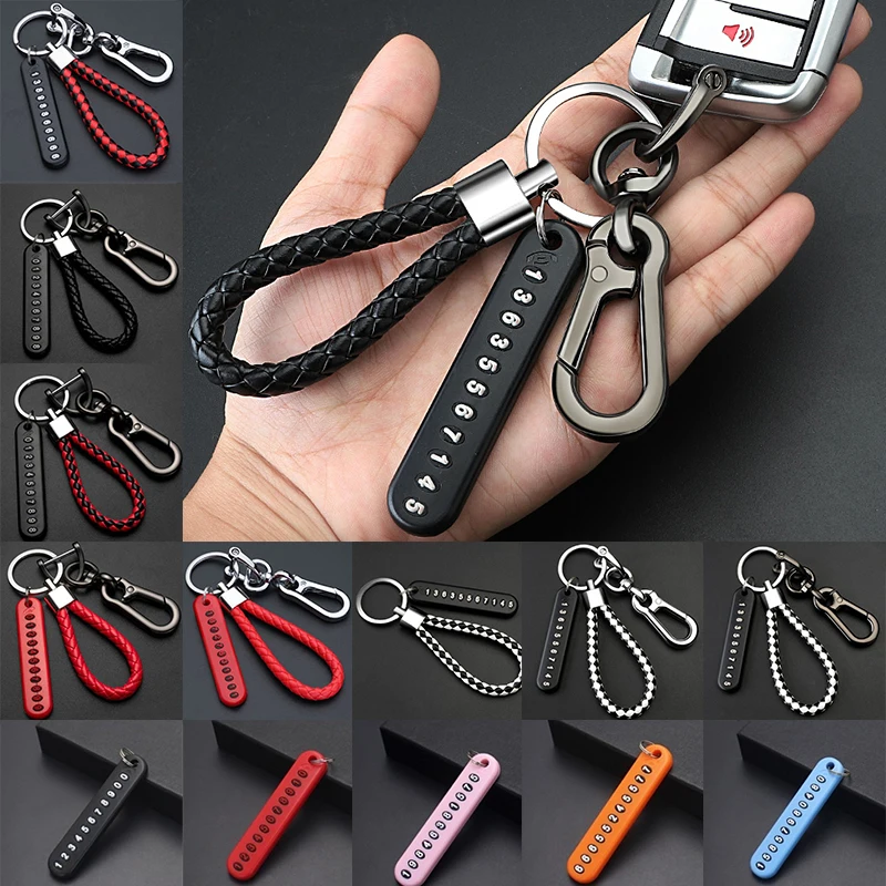 Anti-lost Car Keychain Split Key Pendant Phone Number Card Keyrings Auto Vehicle Lobster Clasp Key Chain Car Accessories
Anti-lost Car Keychain Split Key Pendant Phone Number Card Keyrings Auto Vehicle Lobster Clasp Key Chain Car Accessories