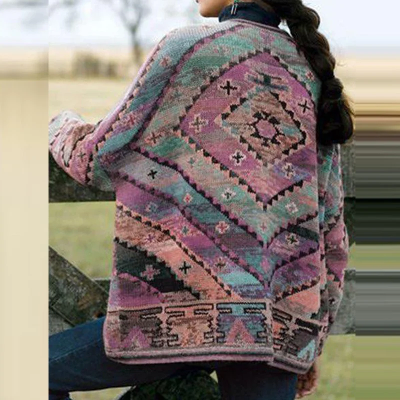 Women Printed Long Sleeve O Neck Loose Lady Thin Coats Autumn Winter Handmade Wool Jackets Blends Female Outwear Short Trench
Women Printed Long Sleeve O Neck Loose Lady Thin Coats Autumn Winter Handmade Wool Jackets Blends Female Outwear Short Trench