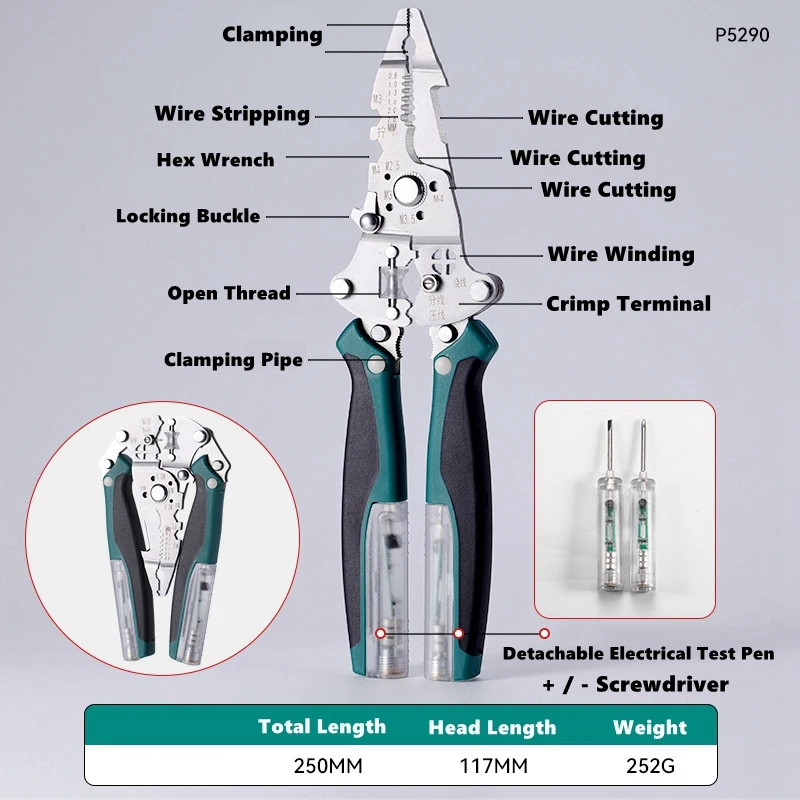 Электрические плоскогубцы из нержавеющей стали Electrician Pliers
Электрические плоскогубцы из нержавеющей стали Electrician Pliers