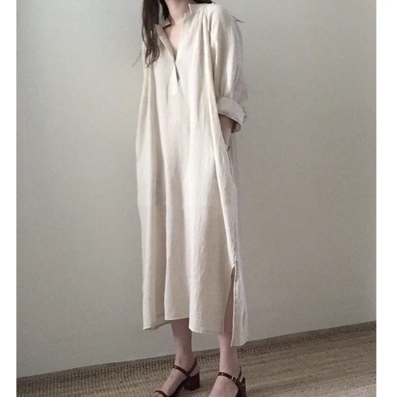 Cotton Linen Long Shirt Beach Dress Women Maxi Dresses Loose Summer Elegant Robe Femme Clothing Ladies Casual Wear Chic Vestido
Cotton Linen Long Shirt Beach Dress Women Maxi Dresses Loose Summer Elegant Robe Femme Clothing Ladies Casual Wear Chic Vestido