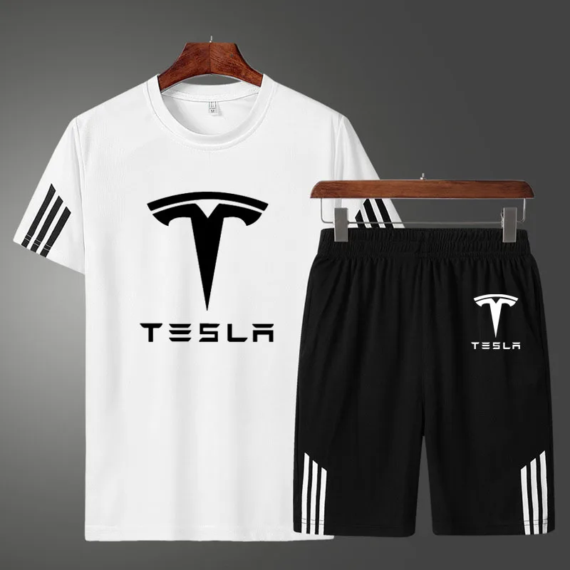 High Quality Summer Tesla car Logo Printing Men's T-shirt Fashion Casual Cotton Men's short sleeve + shorts two-piece suit
High Quality Summer Tesla car Logo Printing Men's T-shirt Fashion Casual Cotton Men's short sleeve + shorts two-piece suit
