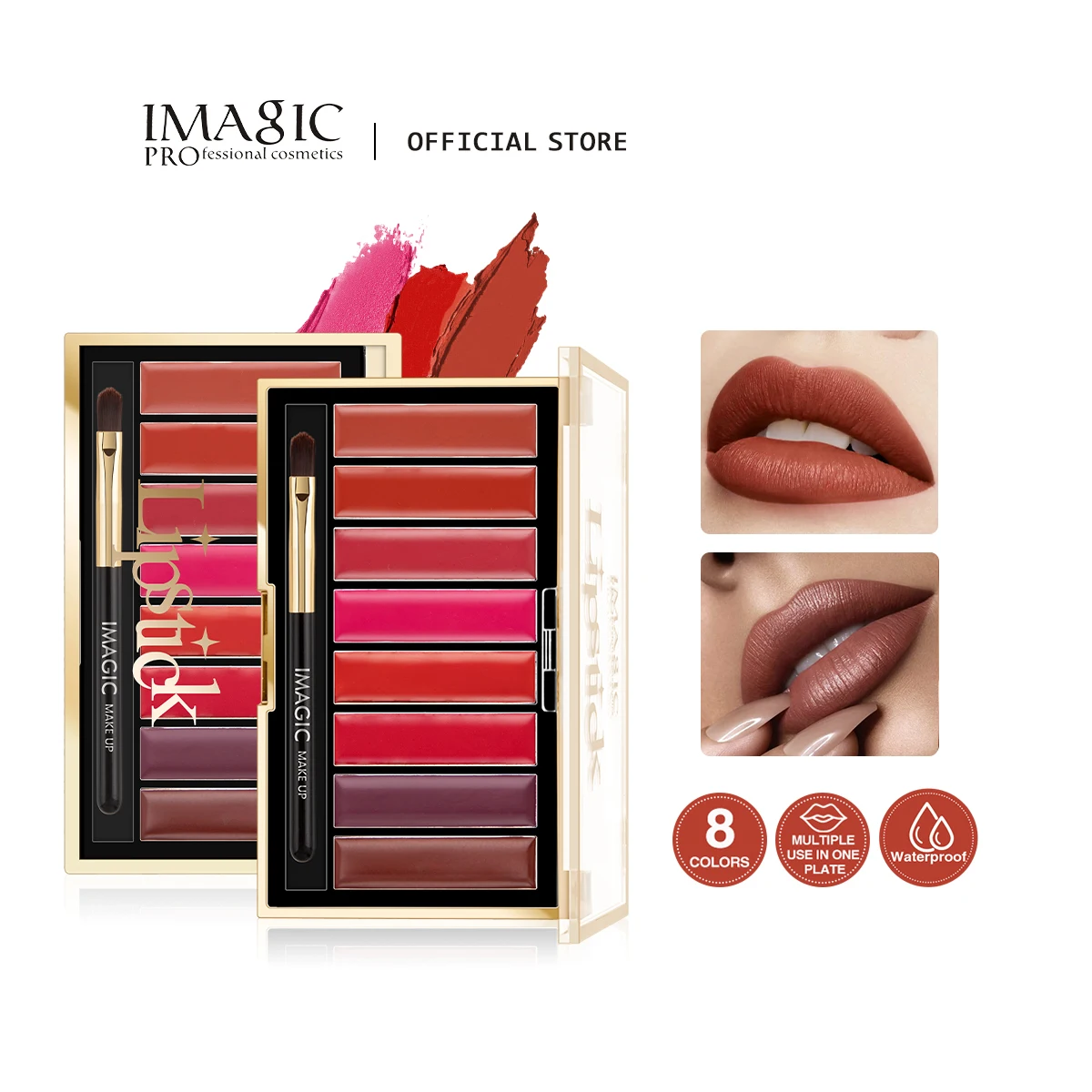 IMAGIC 8-Color Lipstick Palette Set Moisturizer Matte DIY Lipsticks Velvet Long Lasting Waterproof Lipgloss Pigments Lips Makeup
IMAGIC 8-Color Lipstick Palette Set Moisturizer Matte DIY Lipsticks Velvet Long Lasting Waterproof Lipgloss Pigments Lips Makeup