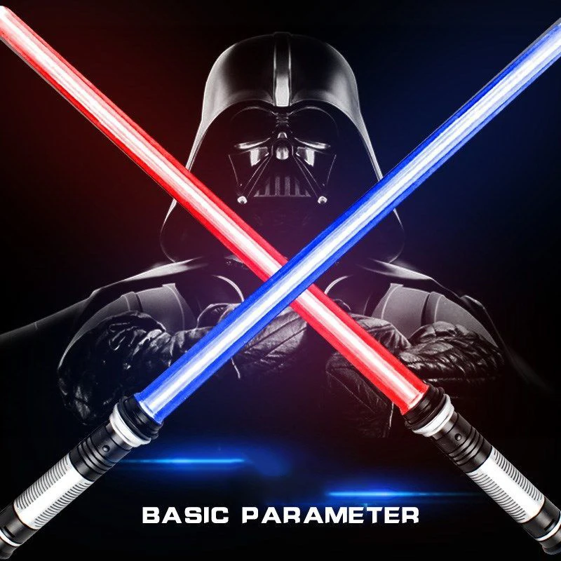 

2PCS Lightsaber Jedi Knight Darth Vader Led Flashing Laser Sword Heavy Dueling Toys for Kids Halloween Cosplay Birthday Gift