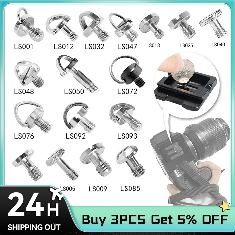 BEXIN 10PCS Camera Screw D Ring 1/4 Inch Quick Release Screw Tripod Plate Mount Screw For Tripod Ball Head Quick Release Plate
BEXIN 10PCS Camera Screw D Ring 1/4 Inch Quick Release Screw Tripod Plate Mount Screw For Tripod Ball Head Quick Release Plate