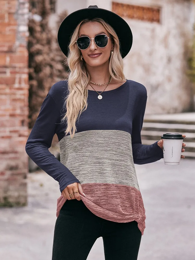 2023 Autumn Casual T Shirts For Women Fashion Patchwork O Neck Long Sleeve Streetwear Vintage Tops Female Plus Size Tee Shirt
2023 Autumn Casual T Shirts For Women Fashion Patchwork O Neck Long Sleeve Streetwear Vintage Tops Female Plus Size Tee Shirt