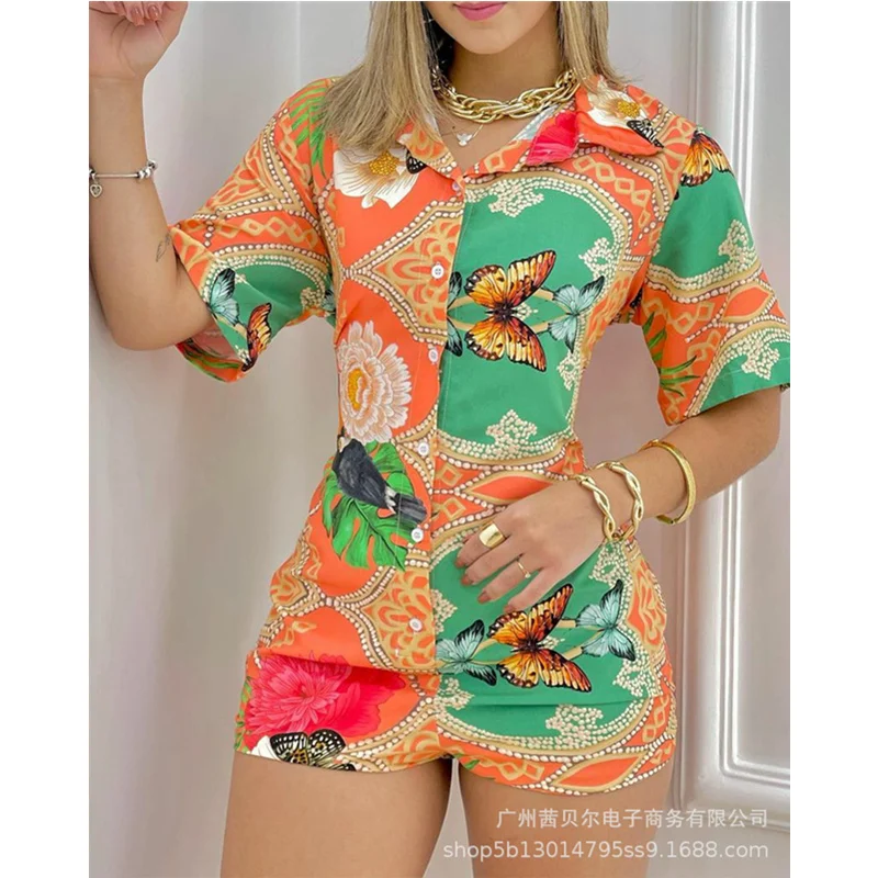 Mandylandy Women Elegant Y2K Playsuit Fashion Harajuku Floral Butterfly Print Skinny Button Romper Streetwear Summer Costumes
Mandylandy Women Elegant Y2K Playsuit Fashion Harajuku Floral Butterfly Print Skinny Button Romper Streetwear Summer Costumes