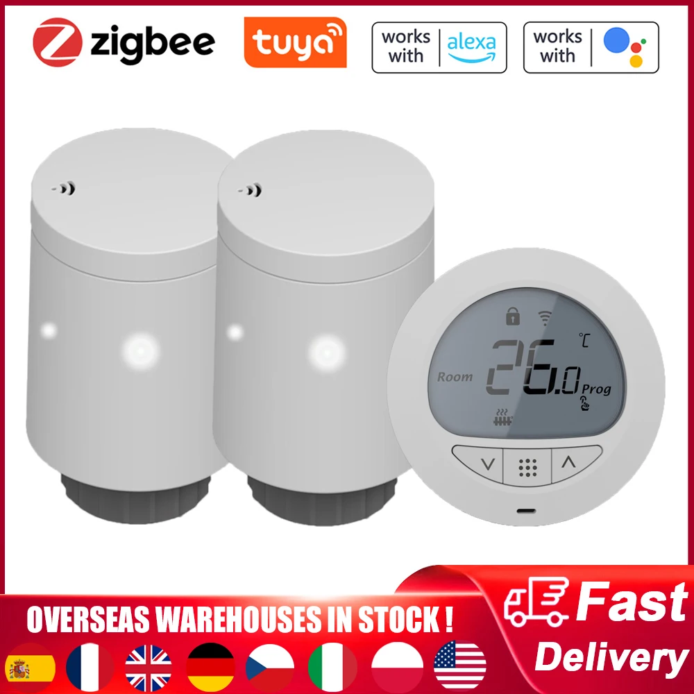 Термостат Tuya Zigbee TRV, регулятор температуры, клапан привода, радиатор для домашнего отопления, для Alexa Google Home, голосовое управление
Термостат Tuya Zigbee TRV, регулятор температуры, клапан привода, радиатор для домашнего отопления, для Alexa Google Home, голосовое управление