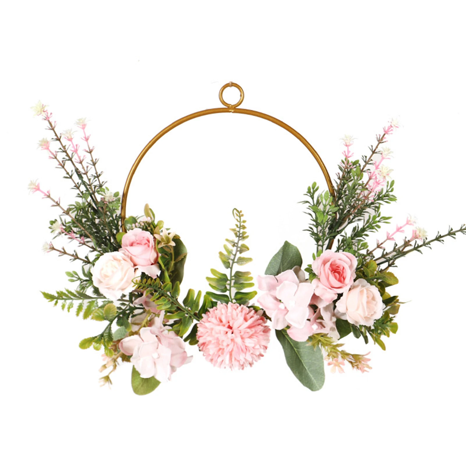 Artificial Green Leaves Wreath 13.8 Inch Wreath For Front Door Hangings Spring Decoration Garland Iron Ball Wreath Party Decor 
Artificial Green Leaves Wreath 13.8 Inch Wreath For Front Door Hangings Spring Decoration Garland Iron Ball Wreath Party Decor