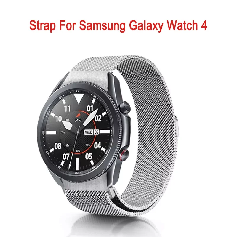 Ремешок из нержавеющей стали для Samsung Galaxy Watch 4 44 мм/40 мм, Классический стальной браслет для смарт-часов 46 мм 42 мм для Galaxy Watch 4
Ремешок из нержавеющей стали для Samsung Galaxy Watch 4 44 мм/40 мм, Классический стальной браслет для смарт-часов 46 мм 42 мм для Galaxy Watch 4