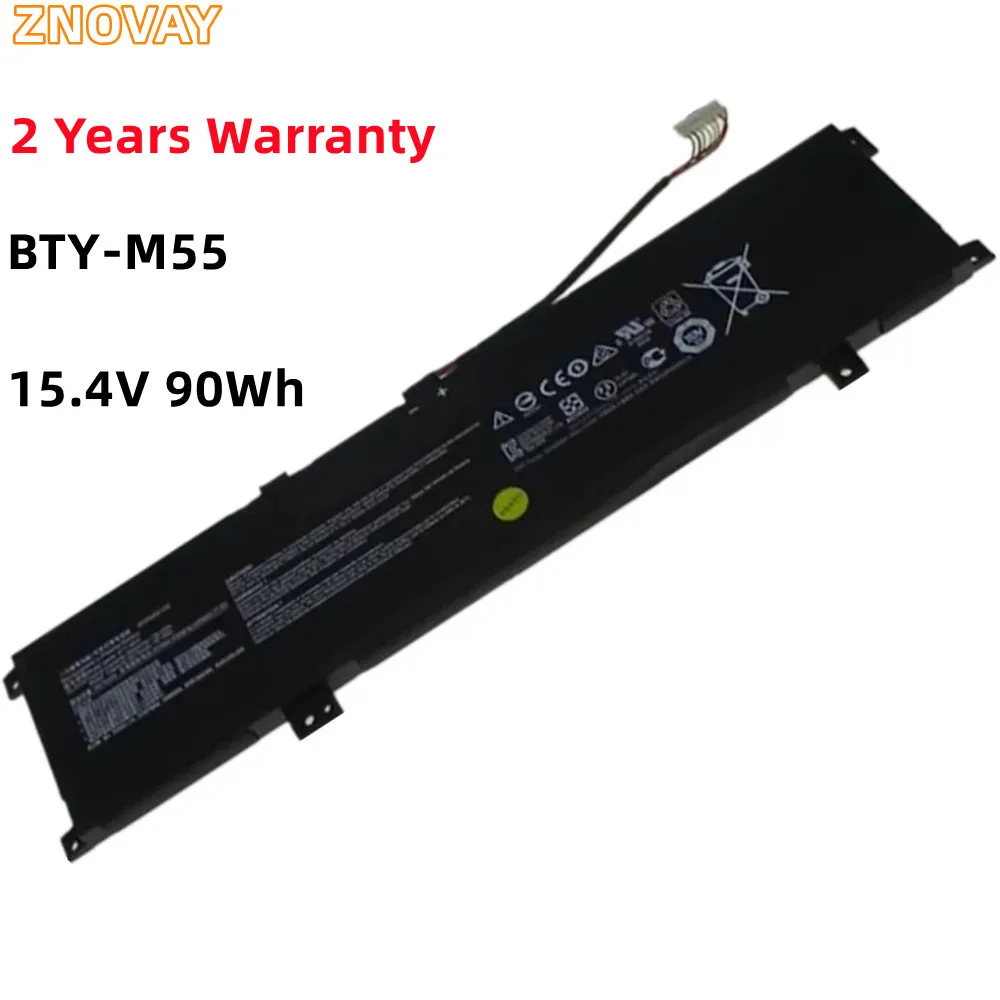 ZNOVAY 15.4V 90WH BTY-M55 Laptop Battery For MSI Alpha 15 A3DDK A4DEK B5EEK B5EX 925QA055H 4ICP5/63/133
ZNOVAY 15.4V 90WH BTY-M55 Laptop Battery For MSI Alpha 15 A3DDK A4DEK B5EEK B5EX 925QA055H 4ICP5/63/133