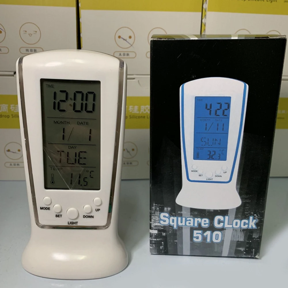 Digital Calendar Temperature LED Digital Alarm Clock with Blue Back light Electronic Calendar Thermometer Led Clock With Time#
Digital Calendar Temperature LED Digital Alarm Clock with Blue Back light Electronic Calendar Thermometer Led Clock With Time#