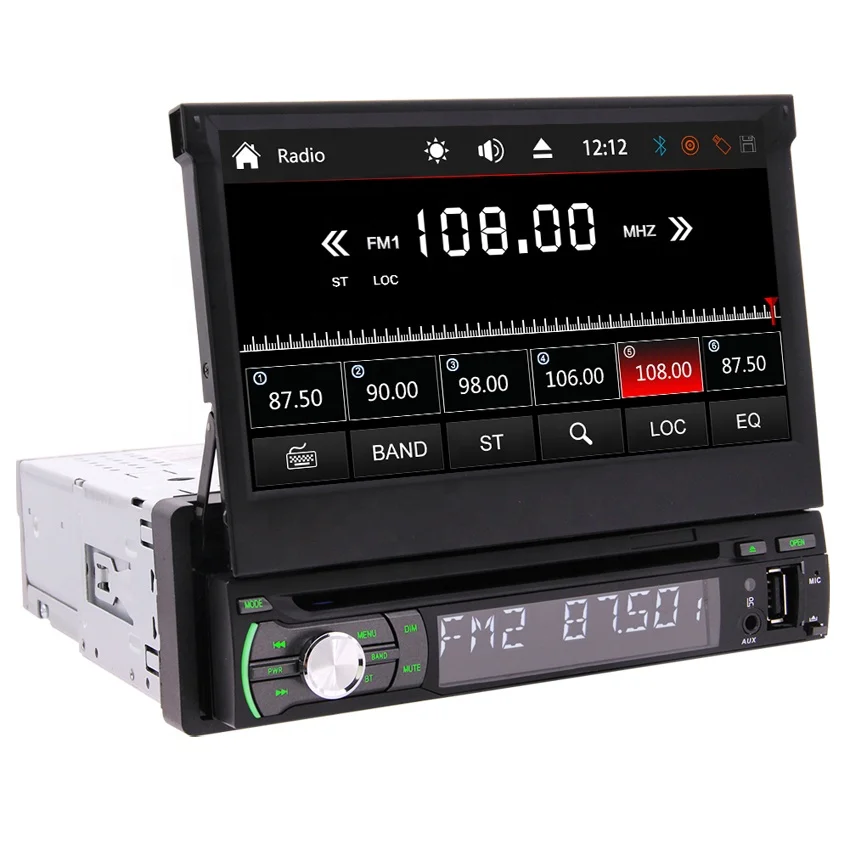 Single Din 7 Inch Car Multimedia DVD Player With Flip out screen & Detachable front panel Support GPS BT AM FM Radio USB TF
Single Din 7 Inch Car Multimedia DVD Player With Flip out screen & Detachable front panel Support GPS BT AM FM Radio USB TF