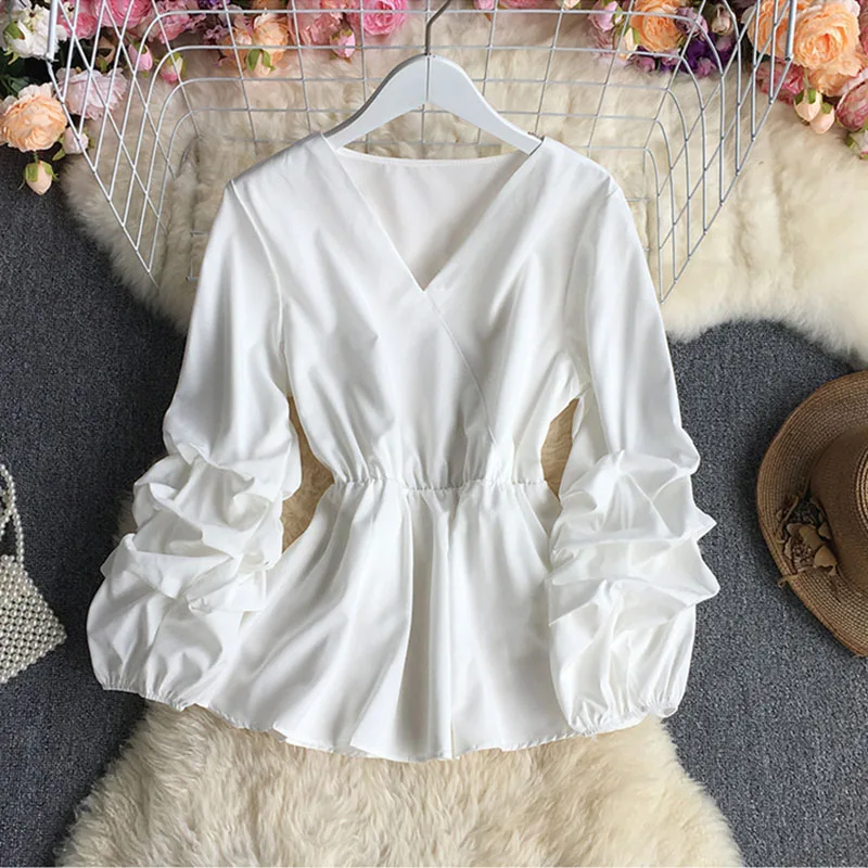 Long Sleeve Top Korean White Blouse Peplum Top Korean Shirt V Neck Women Blouses Autumn Winter Shirts Blusas Mujer De Moda 2022
Long Sleeve Top Korean White Blouse Peplum Top Korean Shirt V Neck Women Blouses Autumn Winter Shirts Blusas Mujer De Moda 2022