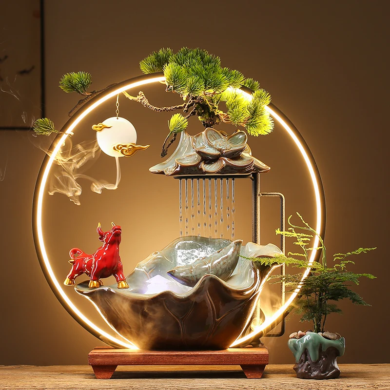 Creative Flowing Water Ornaments Fountain Humidifying Water Feng Shui Fortune Living Room Office Desk Surface Panel Decoration
Creative Flowing Water Ornaments Fountain Humidifying Water Feng Shui Fortune Living Room Office Desk Surface Panel Decoration