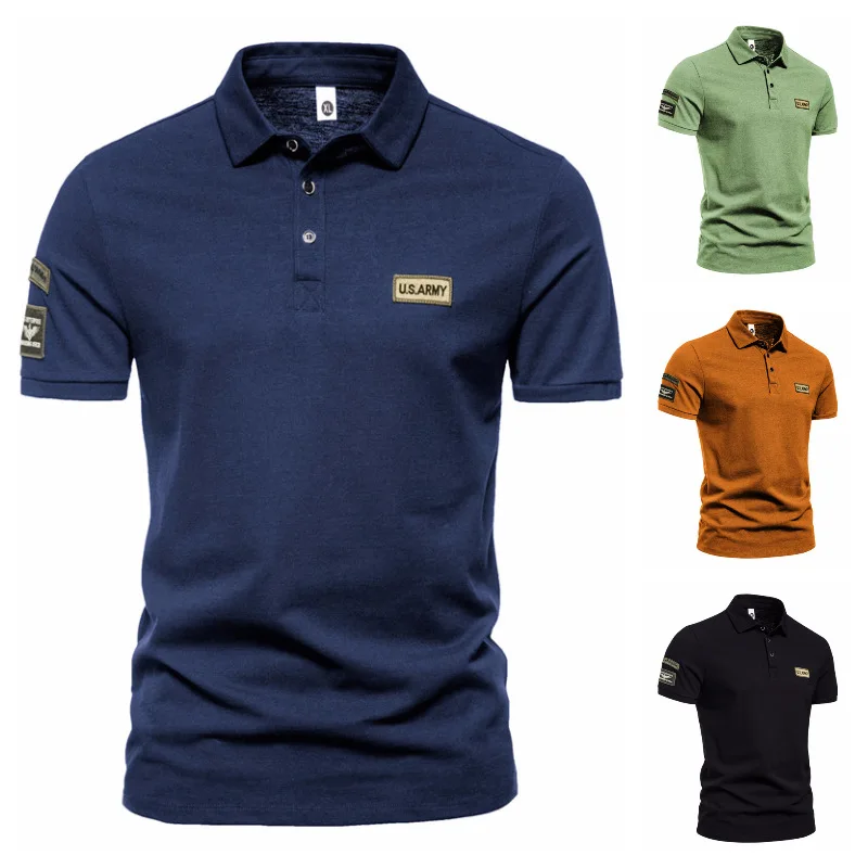 Summer New Youth Popular Men's Polo Shirt Slim Fit Letter Icon Solid Color Short Sleeve Splice Casual Basic Popular Polo T-shirt
Summer New Youth Popular Men's Polo Shirt Slim Fit Letter Icon Solid Color Short Sleeve Splice Casual Basic Popular Polo T-shirt