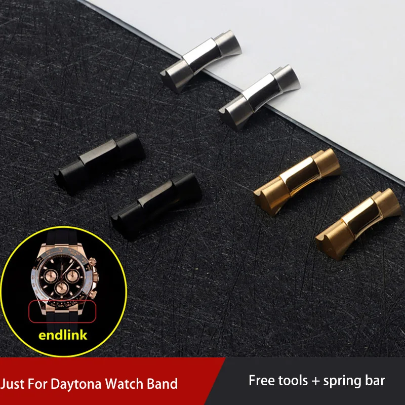 20mm Gap Connection Silver Gold Black Solid Curved End Link Endlink Just For Daytona for role strap Rubber Leather Watch Band
20mm Gap Connection Silver Gold Black Solid Curved End Link Endlink Just For Daytona for role strap Rubber Leather Watch Band