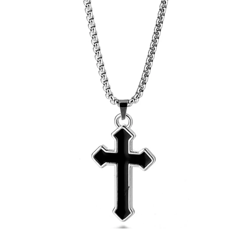 1PC Stainless Steel Chain Black Cross Necklace For Women Men Vintage Punk Simple Geometric Pendant Necklace Choker Jewelry N237
1PC Stainless Steel Chain Black Cross Necklace For Women Men Vintage Punk Simple Geometric Pendant Necklace Choker Jewelry N237