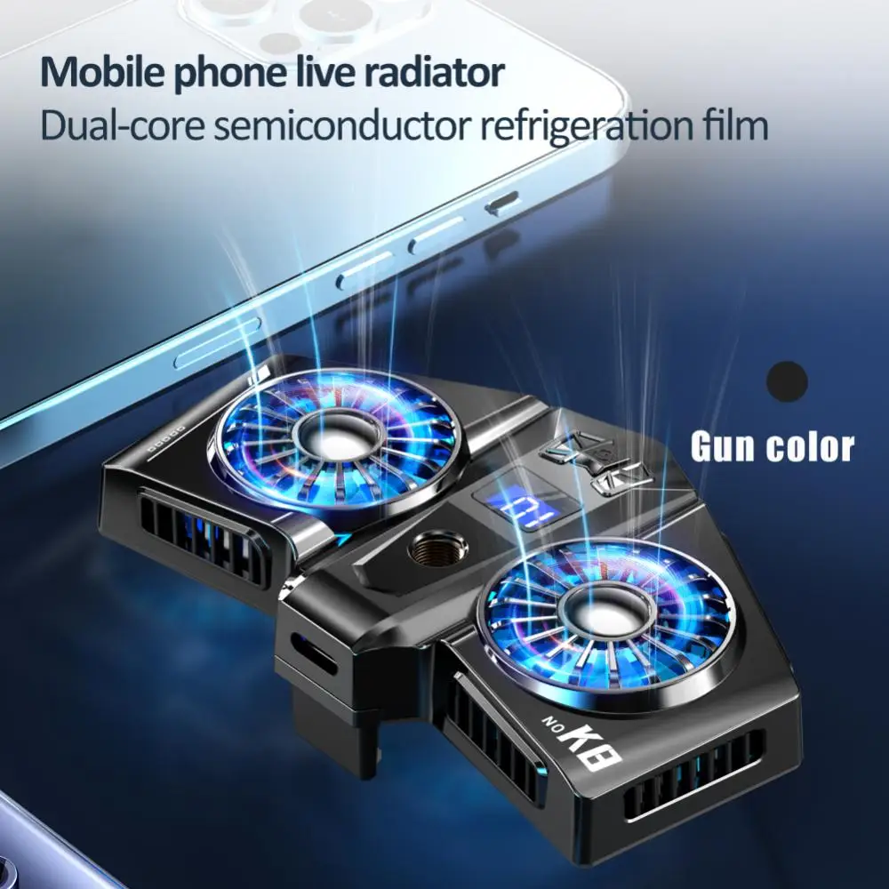 Large Cooling Area Mobile Phone Radiator Aluminum Alloy Cooling Clip Phone Cooler Portable With Smartphone Temperature Display
Large Cooling Area Mobile Phone Radiator Aluminum Alloy Cooling Clip Phone Cooler Portable With Smartphone Temperature Display
