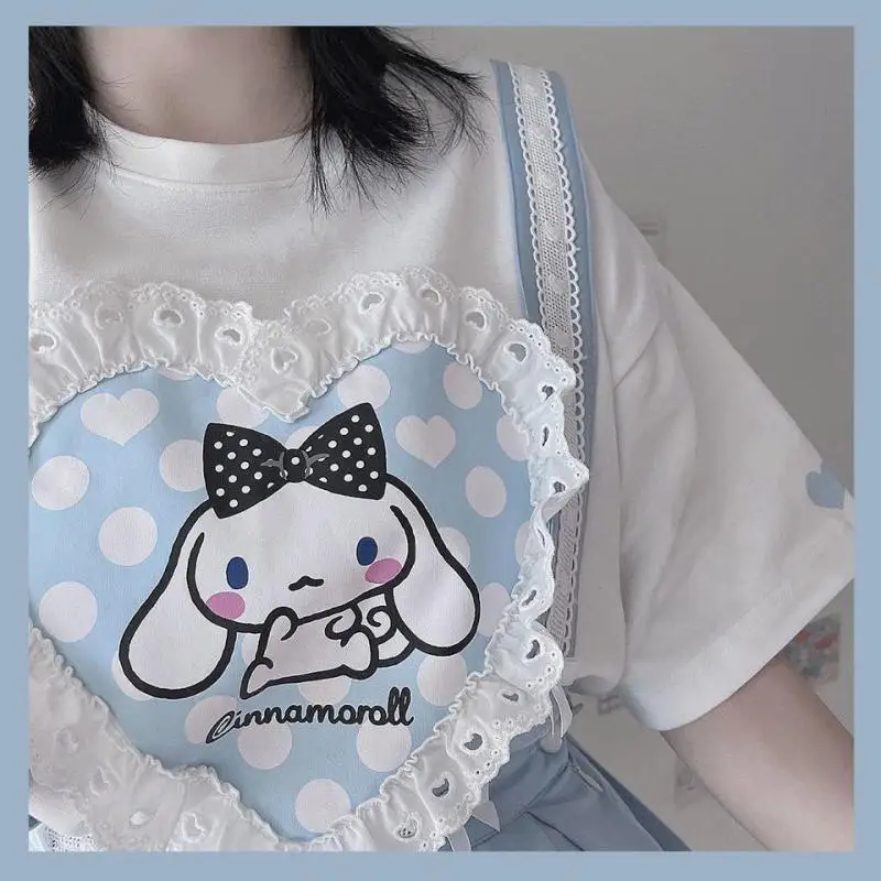 Sanrioed Hellokittys Cinnamoroll хлопковая футболка с коротким рукавом женская весна и лето новый милый Свободный Топ с героями мультфильмов
Sanrioed Hellokittys Cinnamoroll хлопковая футболка с коротким рукавом женская весна и лето новый милый Свободный Топ с героями мультфильмов