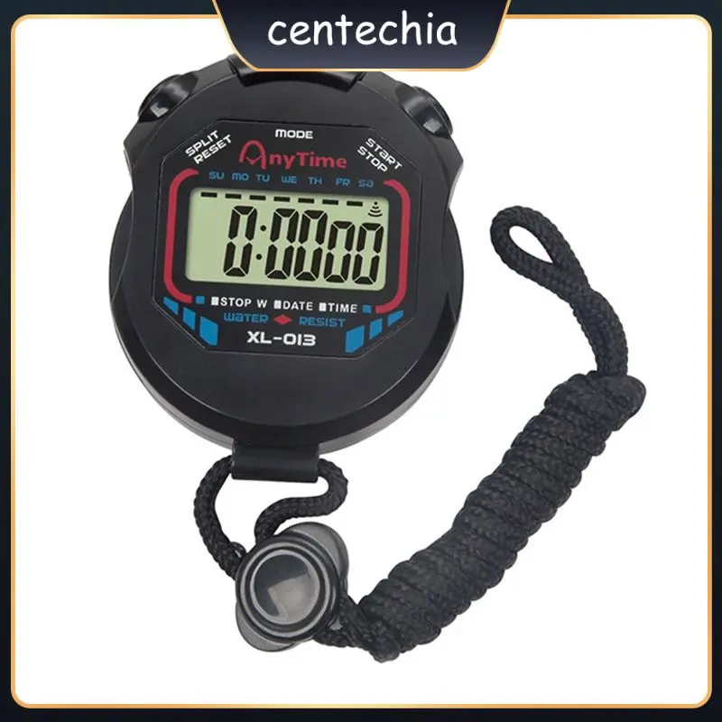 

Kitchen Timers Classic Digital Professional Handheld LCD Chronograph Sports Stopwatch Timer Stop Watch With String