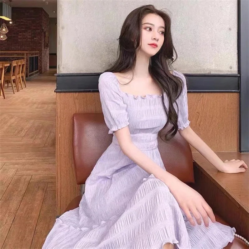 Puff Sleeve Salty Sweet Sweet Potato Light Purple Dress for Women Summer French Style Temperament Cinched Slimming Long Dress
Puff Sleeve Salty Sweet Sweet Potato Light Purple Dress for Women Summer French Style Temperament Cinched Slimming Long Dress