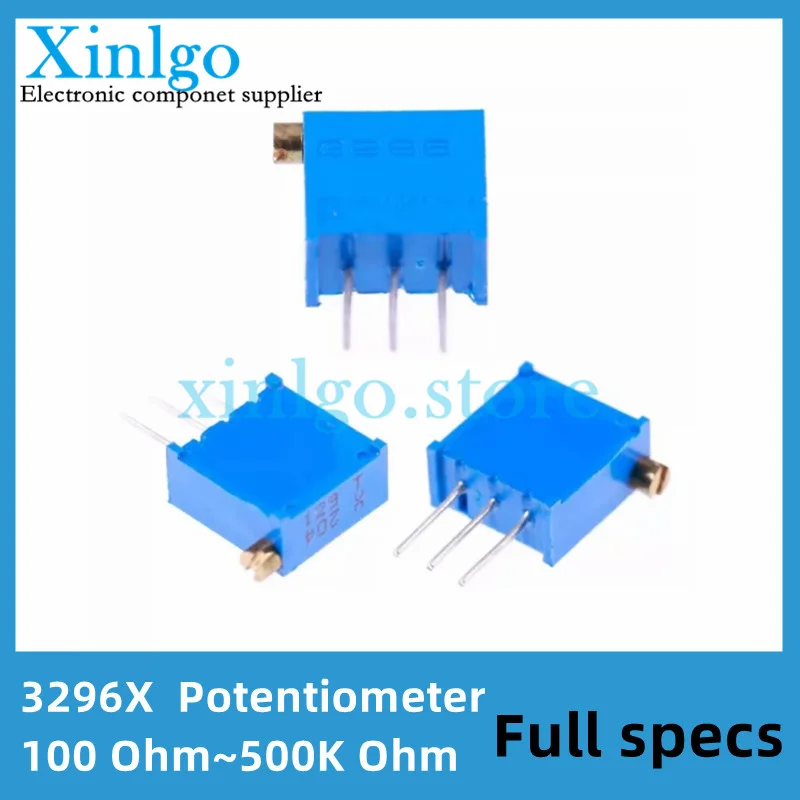 

10PCS 3296 3296X Potentiometer Resistanceohm Trimpot Trimmer 1K 2K 5K 10K 20K 50K 100K 200K 500K 1M Ohm 100R 200R 500R