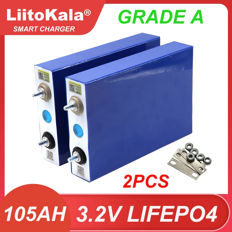 2PCS Liitokala 3.2V 105Ah LiFePO4 Battery Lithium iron Phospha DIY 12V 24V Motorcycle Electric Car Solar Inverter Boat Batteries
2PCS Liitokala 3.2V 105Ah LiFePO4 Battery Lithium iron Phospha DIY 12V 24V Motorcycle Electric Car Solar Inverter Boat Batteries
